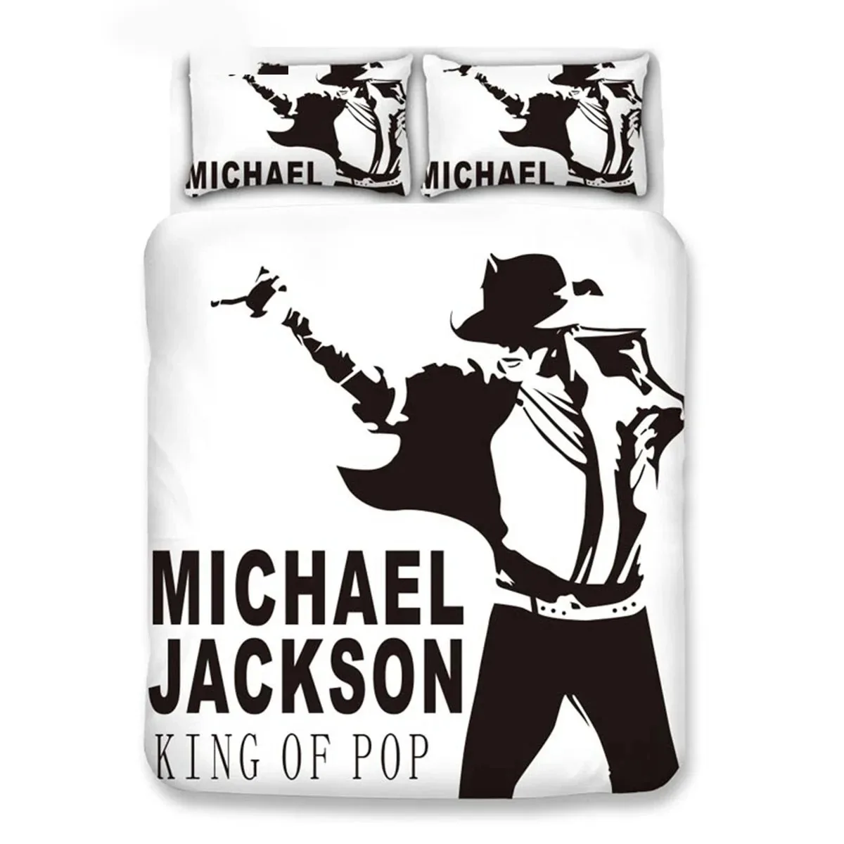 

3D Print Michael Jackson Cartoon Bedding Set Boys Girls Twin Queen Size Duvet Cover Pillowcase Bed Kids Adult Home Textileextile