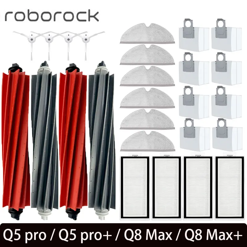 Voor Roborock Q8 Max, Q8 Max +, Q5 Pro, Q5 Pro + Vervangende Onderdelen Accessoires Belangrijkste Zijborstel Hepa Filter Mop Stofzak
