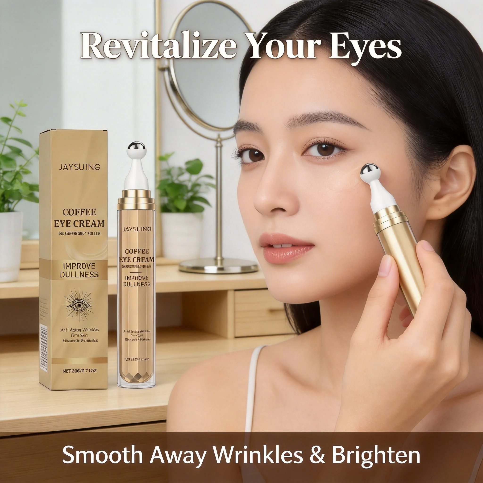 Anti Dark Circle Cream Fade Fine Lines Removal Eye Bag Reduce Puffiness Caffeine Brightening Peptide Firming Eye Care Products