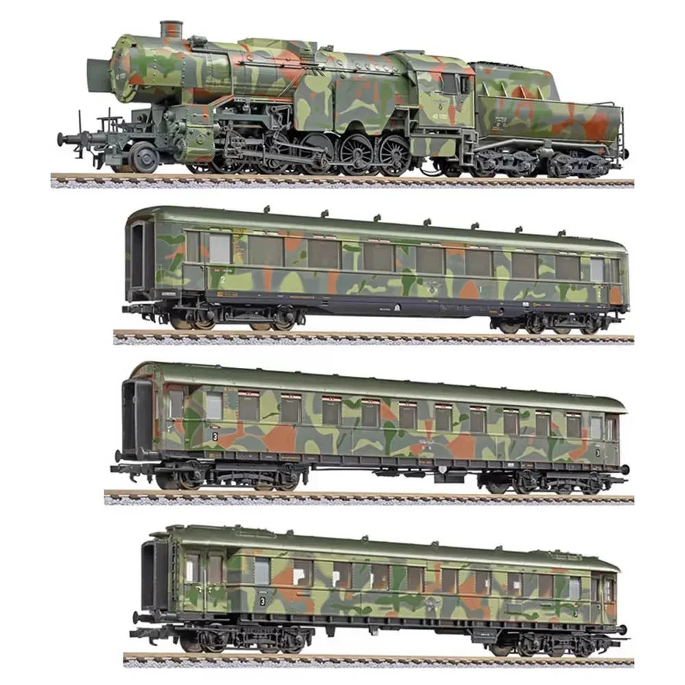 HO 1/87 Train Model 130002 BR42 Steam Passenger Train Railcar Three Sections DC DRG Second Generation Train Model Toy Gift Set