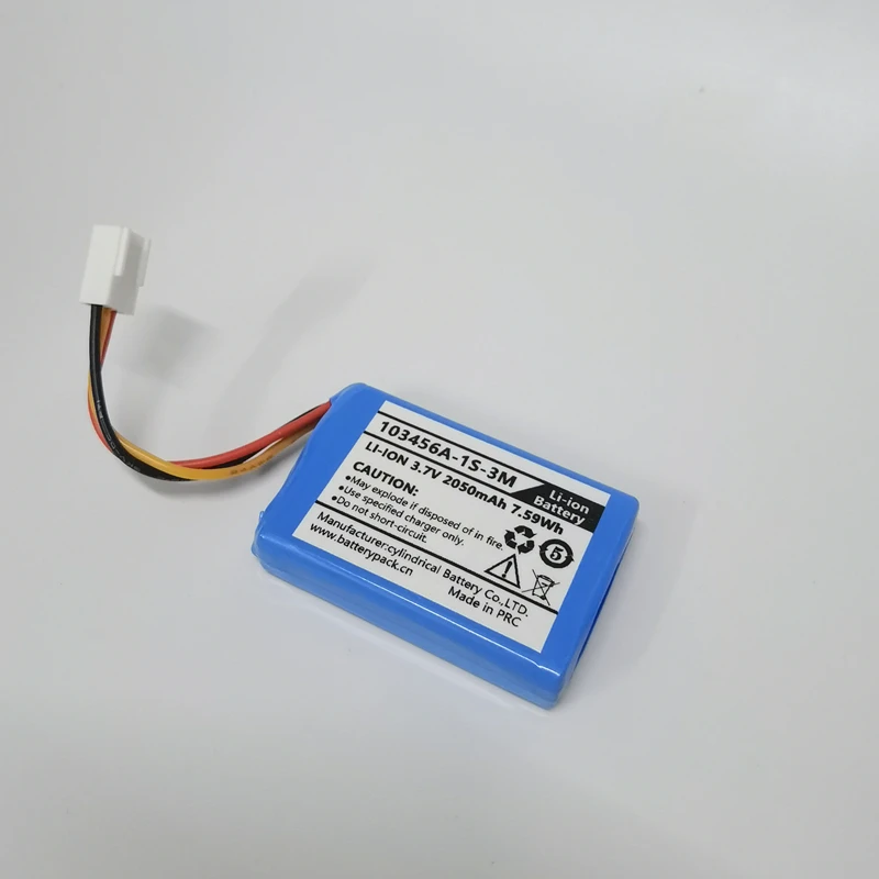 103456A-1S-3M 3.7V 2050mAh 7.59Wh Rechargeable Lithium Battery Pack