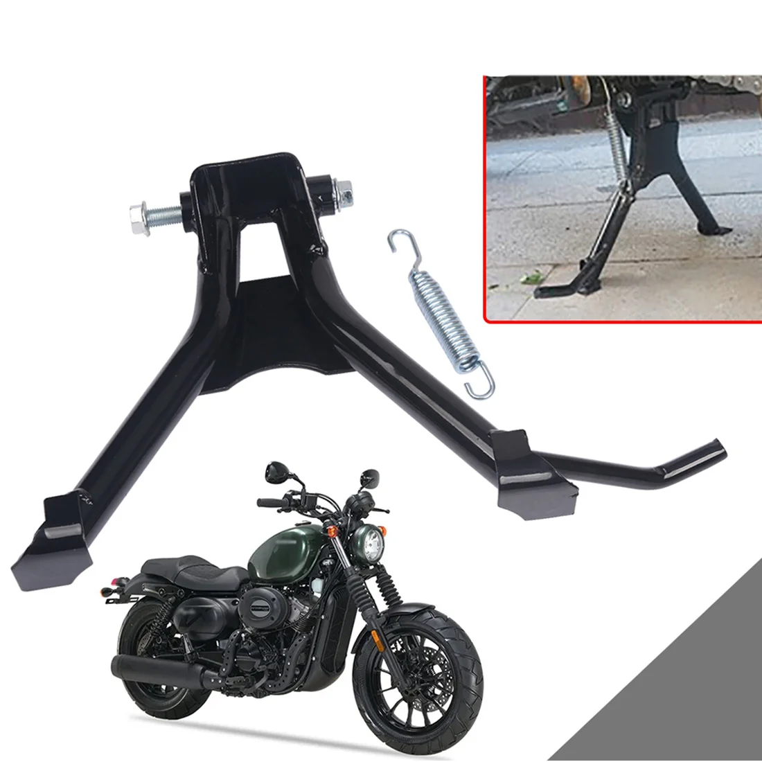 

A66P-Motorcycle Middle Bracket Kickstand Center Parking Stand Support For HYOSUNG Aquila GV300S GV300 GV 300 S GV 300S