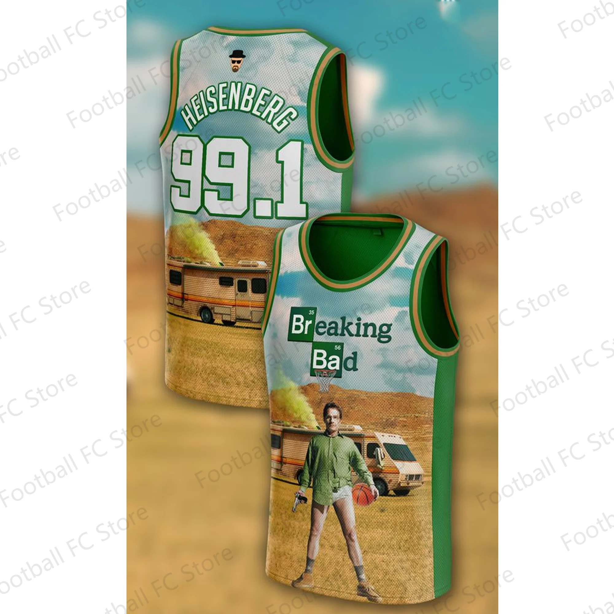 New 2024 Breaking Bad Walter WhiteBasketball Jersey  Vest Fans Kit Special Edition Jersey Num 99.1 Jersey Kid Workout Tank Vest