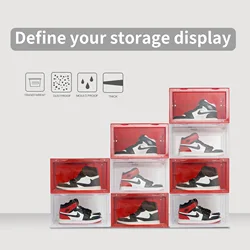 Thickened transparent shoe box plastic storage box acrylic dustproof Aj basketball shoe box high transparency display cabinet