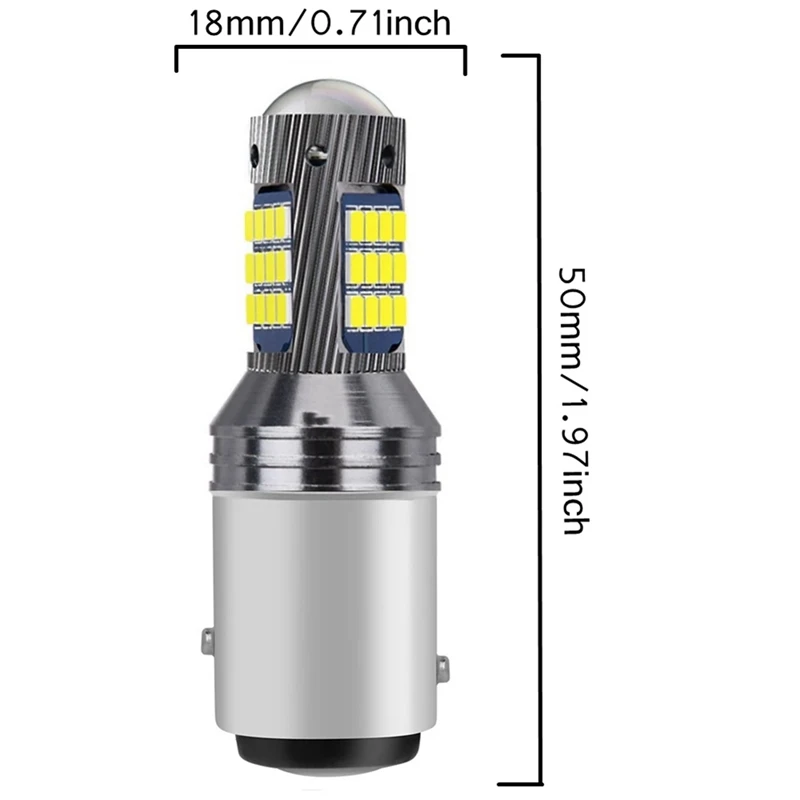 Car 12V Tail Light Brake Light Bulb Turn Signal Rear Fog Light Daytime Running Light 1157 White Light image 6
