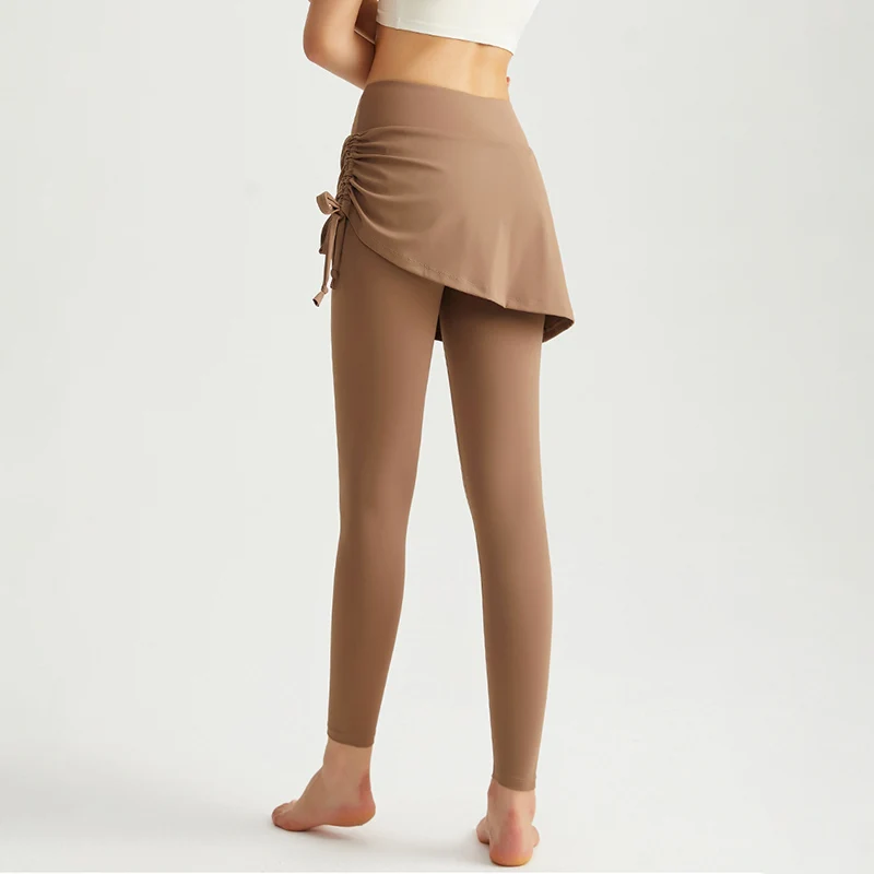 Nuove gonne che coprono i fianchi Pantaloni da donna Autunno ad asciugatura rapida Pantaloni sportivi da tennis Collant ad alta elasticità Fitness Pilates Yoga Leggings