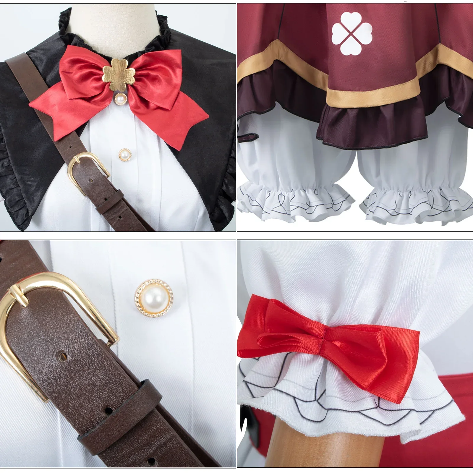 New Game Genshin Impact Klee Cosplay Women Costume Adult Uniform Cute Witch Maid Accessories Full Set Suit Halloween Outfits