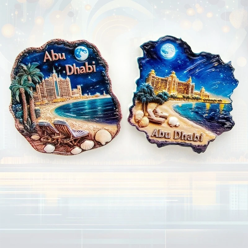 Abu Dhabi City Architecture Refrigerator Stickers Creative Home Decorations Magnetic Stickers Souvenirs Gift