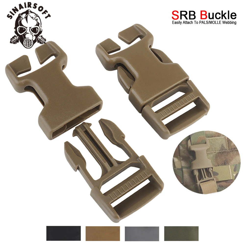 1 Inch SRB Side Release Buckle Quick Attach Surface Mount Tactical Mil-spec MOLLE PALS Webbing Hunting Vest Accessories