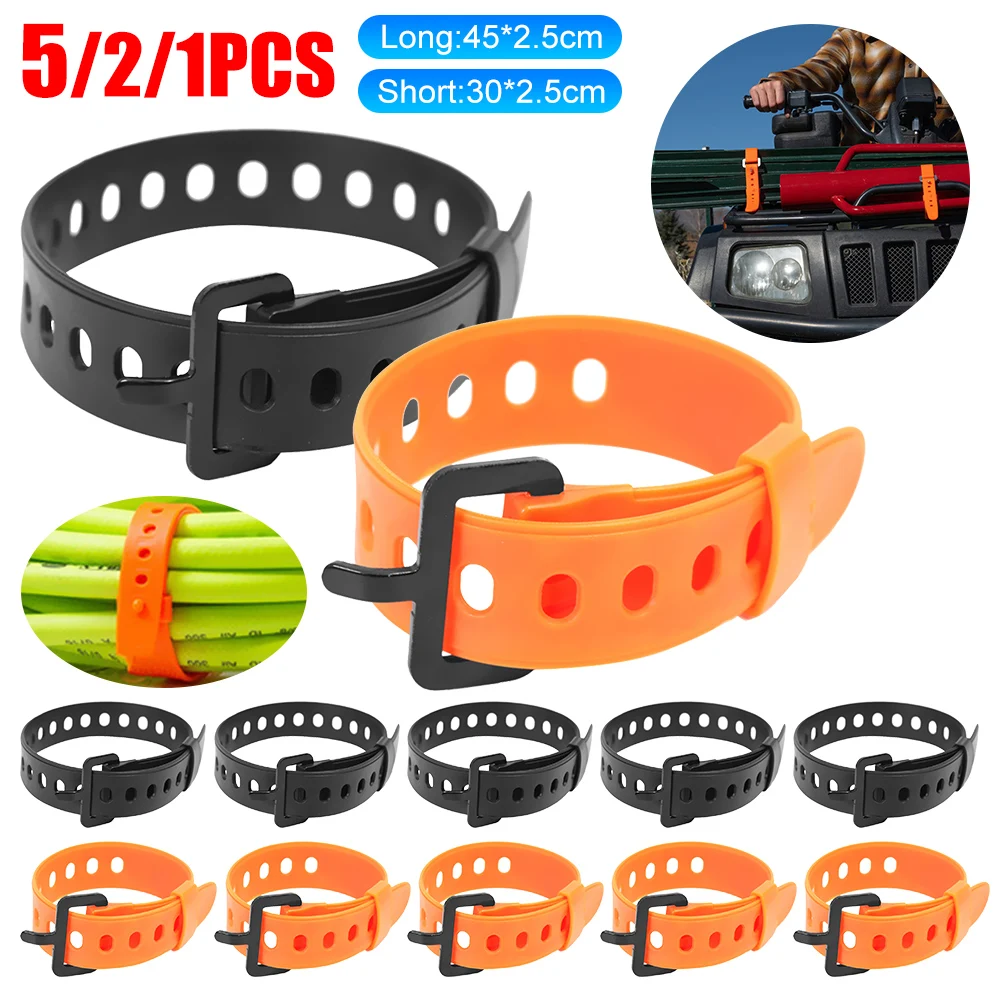 1-5PCS Rubber Tension Strap Fixed Cargo Belt Luggage Lash Belt Strap Multifunction Outdoor Camping Hiking Luggage Buckle Strap