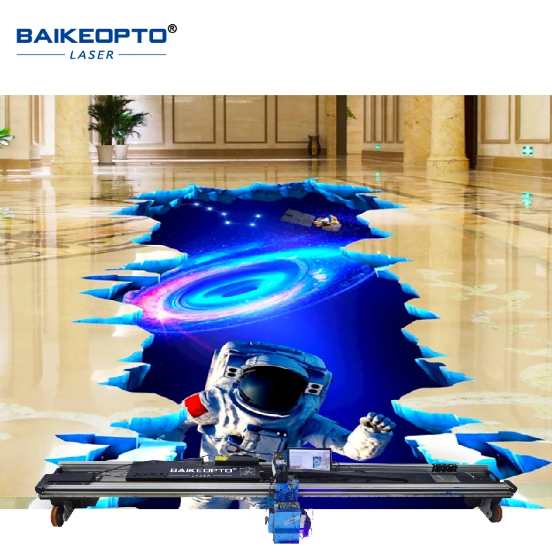 BK-WP32 Water-based Ink CMYK Floor Printing Machine Ai Control System Power-off Support