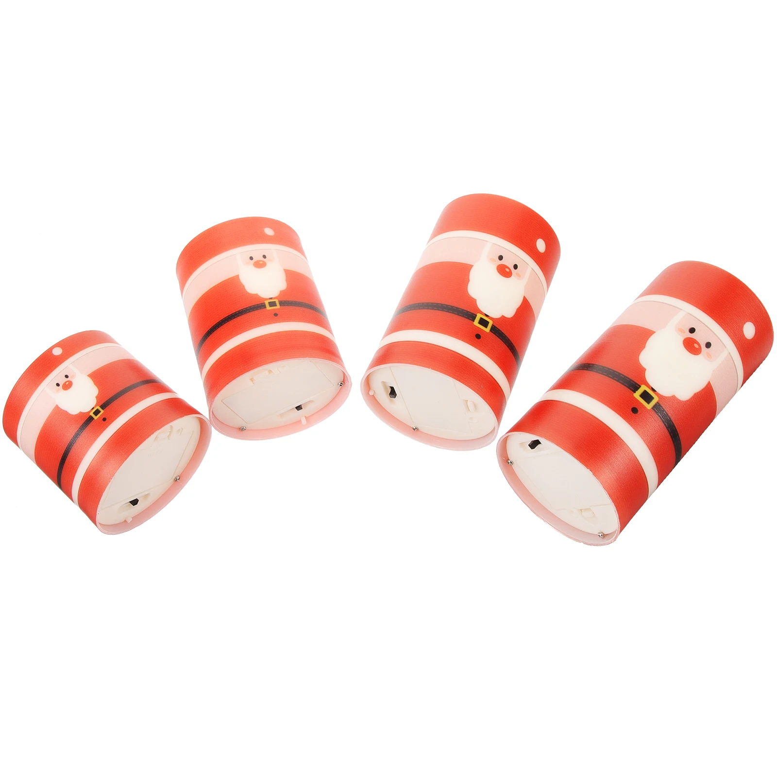 4Pcs Christmas Flameless LED Lights Safe Decorative Light Christmas Party Accessories Desktop Ornaments