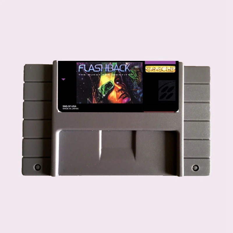 Flashback NTSC 16 Bit Big Gray Game Card For 46Pin USA Game Player