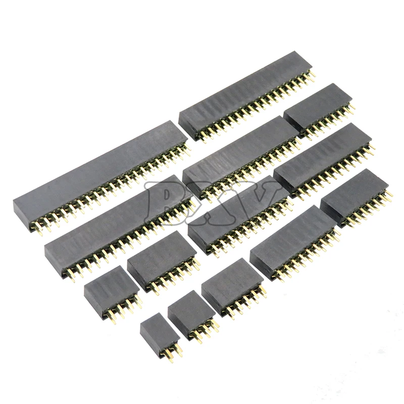 10PCS Double Row Pin Female Header Socket Pitch 2.54mm 2*2p 3PIN 4PIN 5PIN 6PIN 7PIN 8PIN 9PIN 20PIN Connector For Arduino