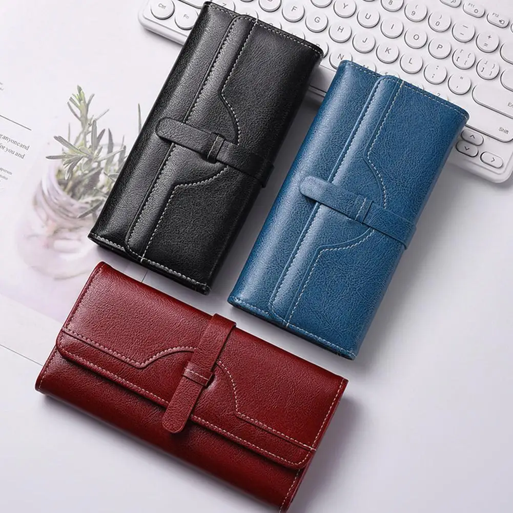 Anti-Theft Brush New Three Fold Multi Fold Genuine Leather Cowhide Wallet Multifunctional Anti Tamper Magnetic Card Bag Sho