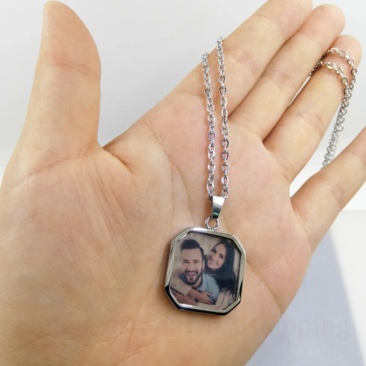 Custom Hidden Picture Heat Activated Magic Heat Photo Magic Necklace with Christmas Day Valentines Pet Dog Photo Gift - view 5