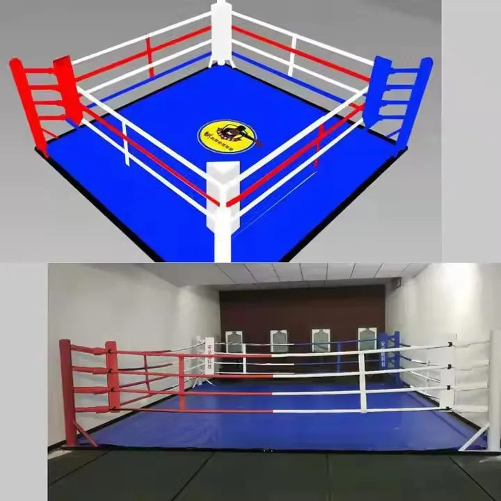 Anillo de boxeo profesional, venta directa de fábrica, anillo de boxeo de partido de Sparring, entrenamiento de artes marciales mixtas dobles