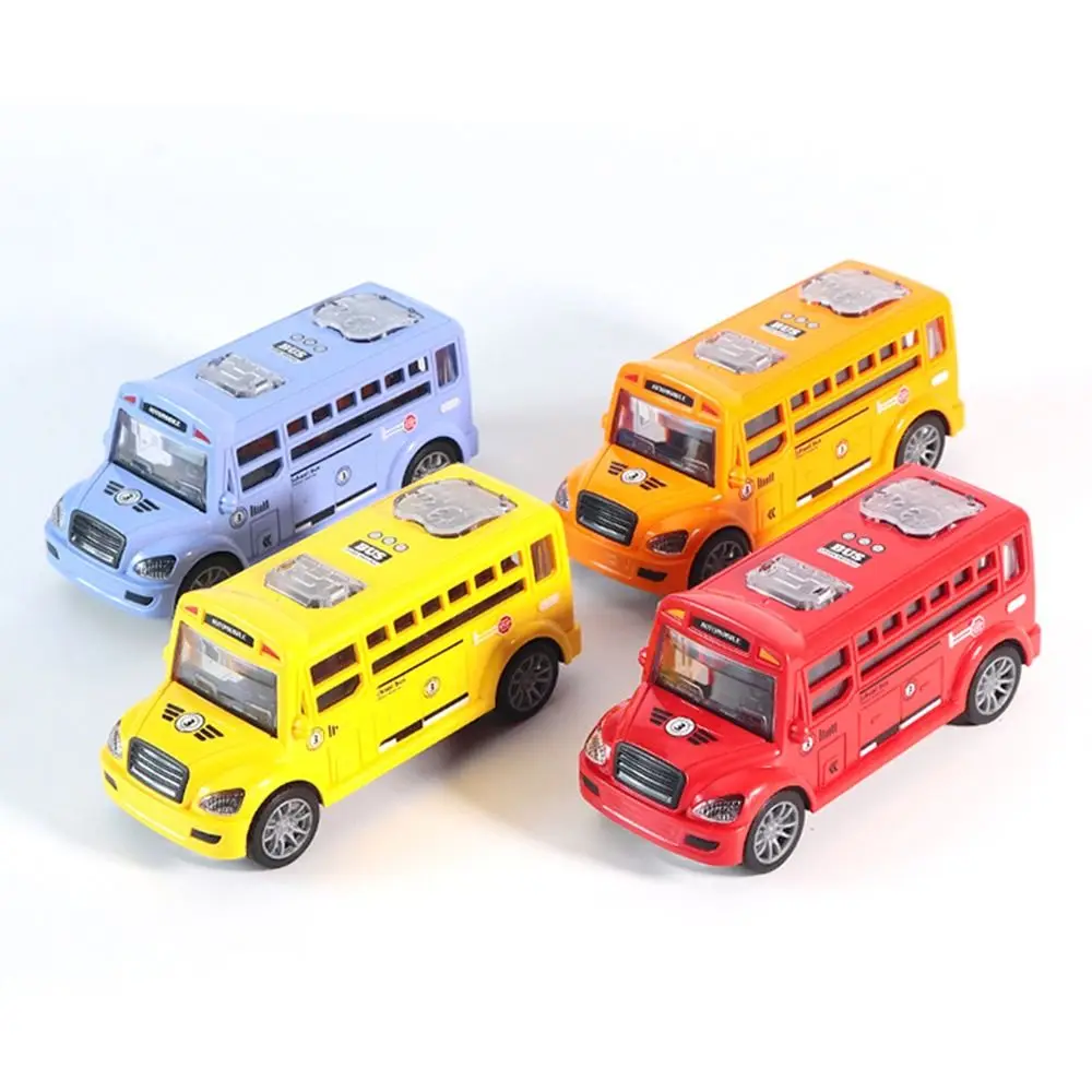 

ABS Smooth Surface No Battery Required Inertial Car Toy Children Boy Gift Car Model School Bus Campus Bus