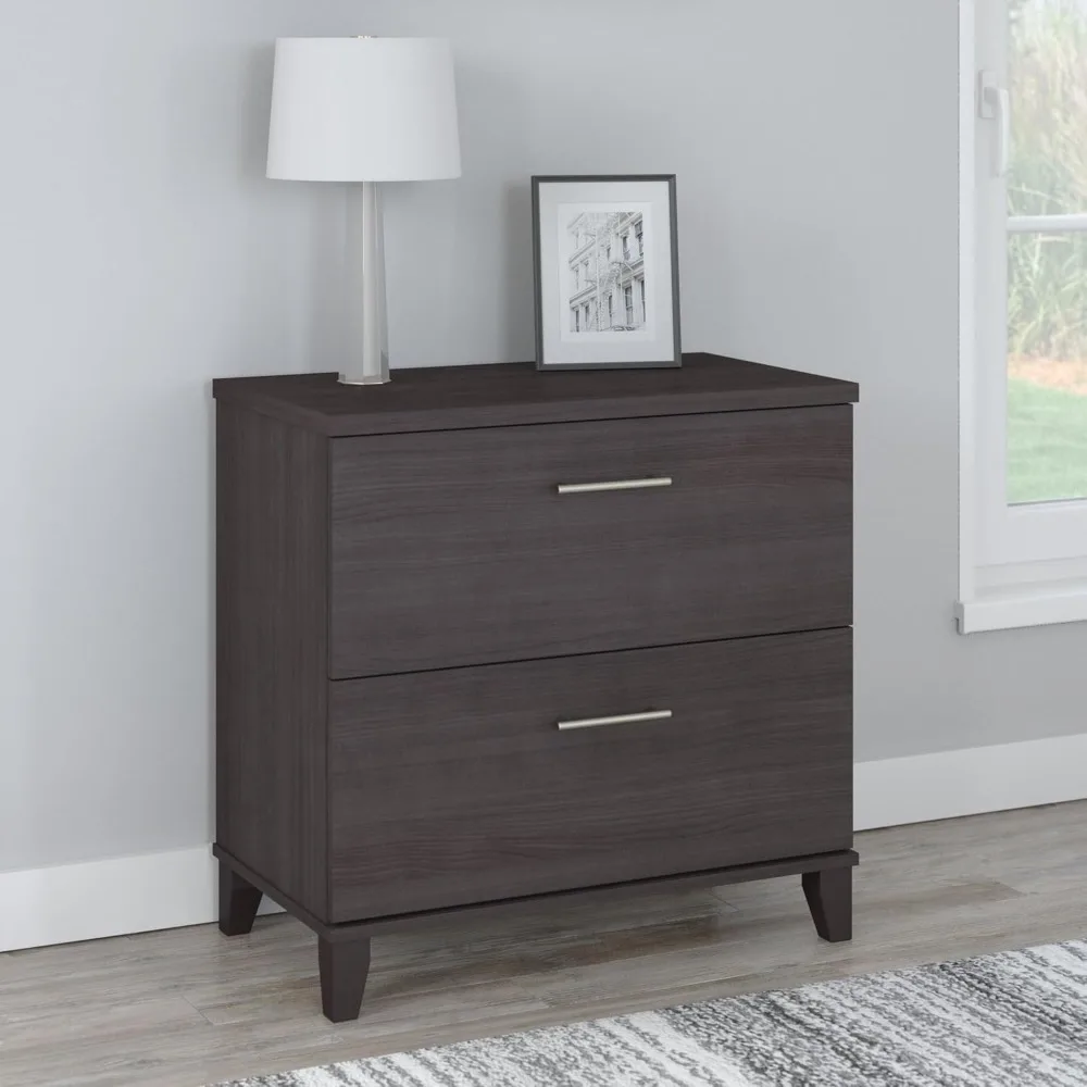 Somerset 2 Drawer Lateral File Cabinet in Storm Gray