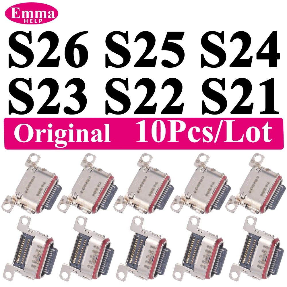 10Pcs Original Charging Port For Samsung S26 S25 S24 23 Ultra S22 S21 Plus S25 FE A34 A52 A53 A54 A56 Charger Connector Dock