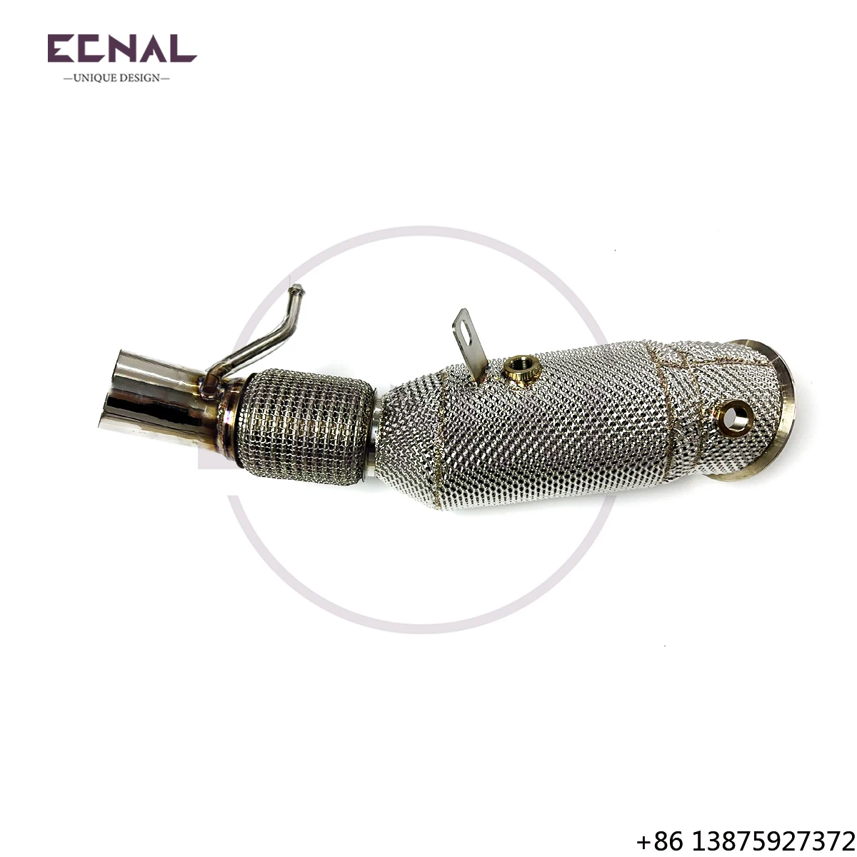 

Ecnal for 2013-2016 F32 F33 F36 420 428 430 N20 2.0T High Flow Stainless Steel Exhaust Downpipe with Heat Shield