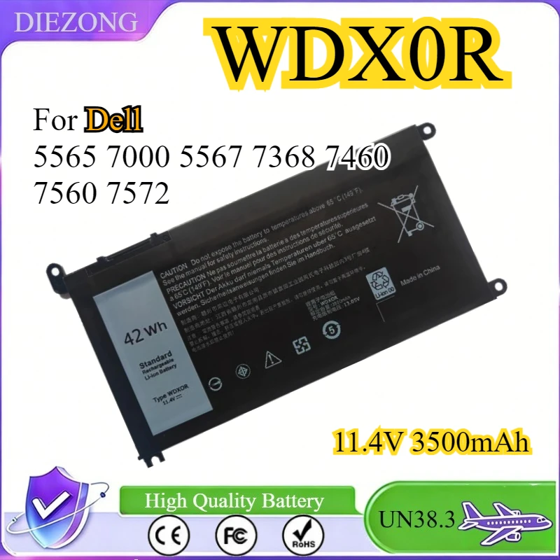 

New Laptop Battery WDXOR For Dell Inspiron 5565 7000 5567 7368 7460 7560 7572