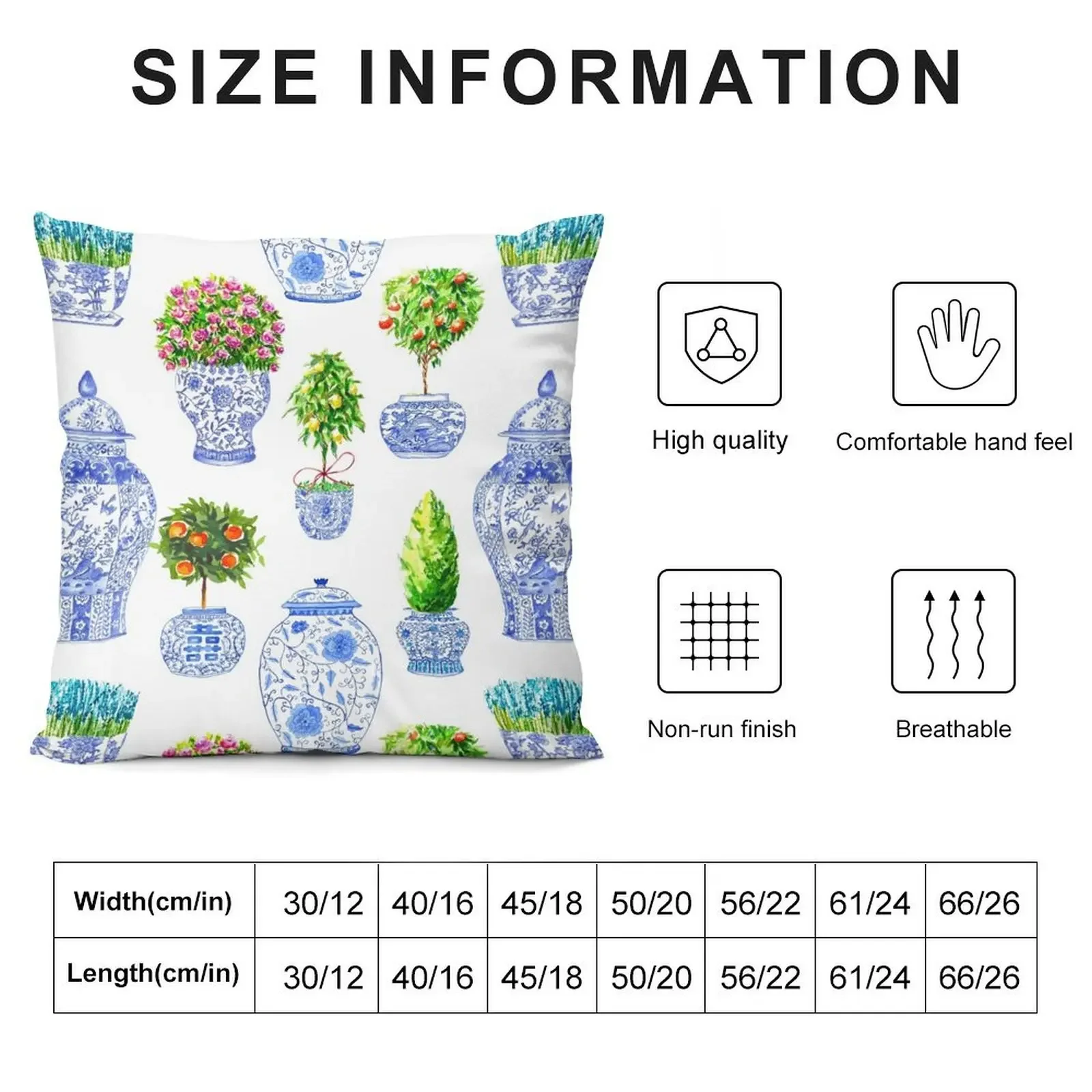 Ginger Jar Topiary Garden I Chinoiserie Throw Pillow Bed pillowcases Rectangular Cushion Cover Cushions Ornamental Pillow pillow