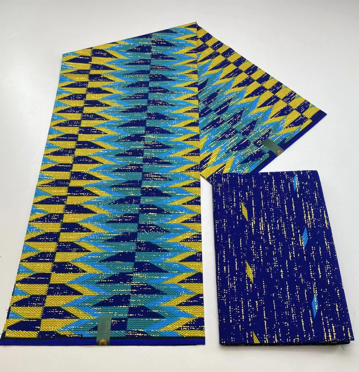 Wax Fabric African Fabric Wholesale 6 Yards Kente Gold Wax Prints 100% Cotton Cloth For Dress Sewing