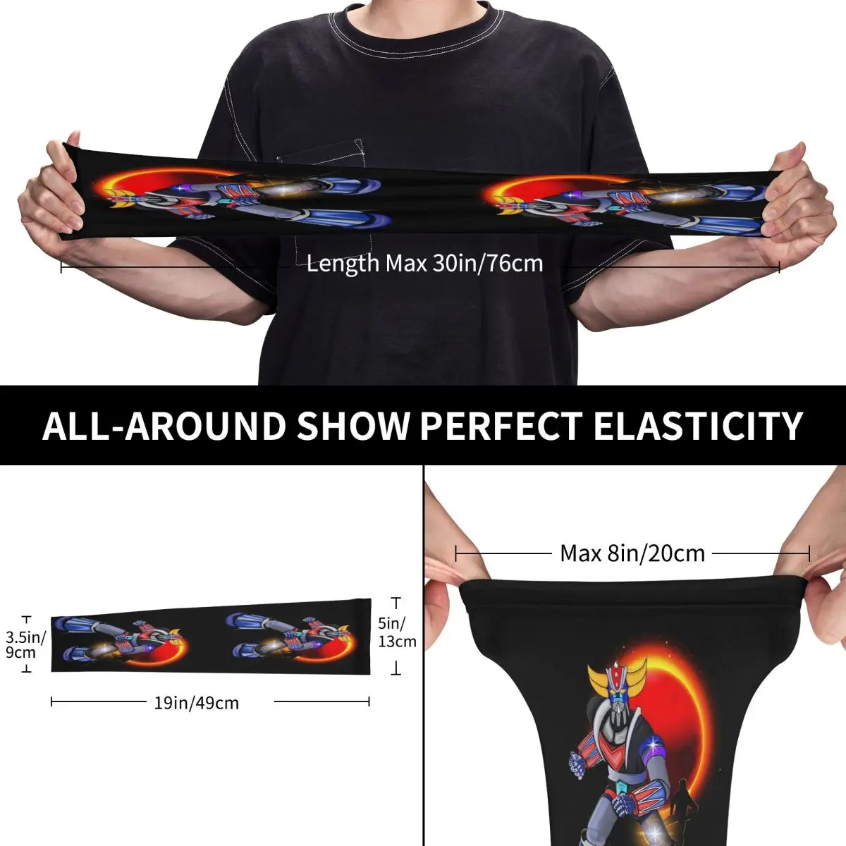 Goldorak Grendizer Arm Sleeves Warmer Men Women Anime UFO Robot Goldrake UV Sun Protection Tattoo Cover Up Sports Cycling