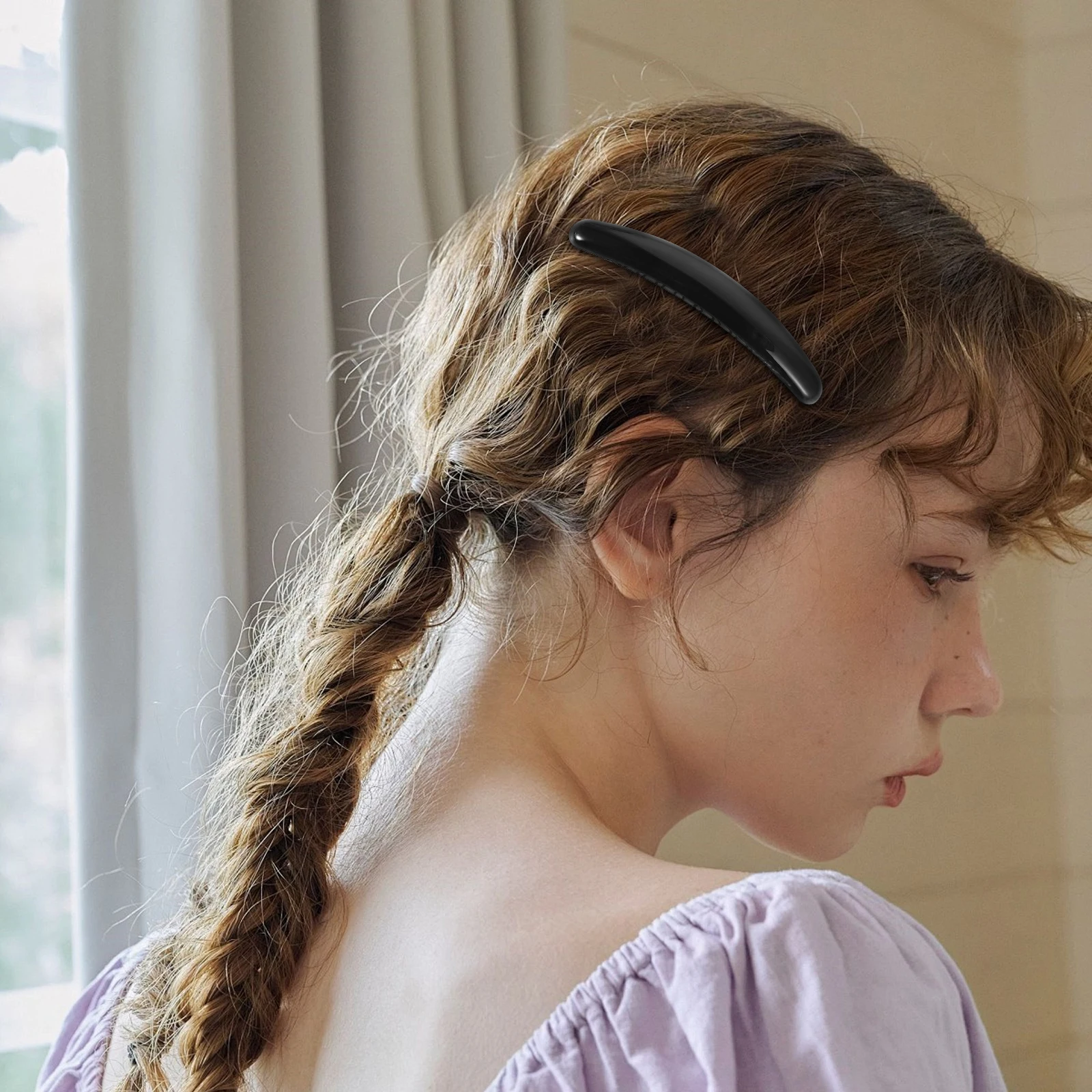 

3pcs Traceless Combs No Damage Lightweight Backcombing Comb Durable Styling Accessories For Bangs Stray Women Plastic Side