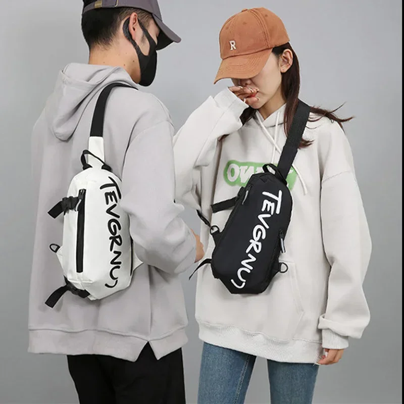 Autumn and Winter Nylon Chest Bag Trendy and Fashionable Women's Shoulder Bag Sports and Leisure Men's Oblique Straddle Bag