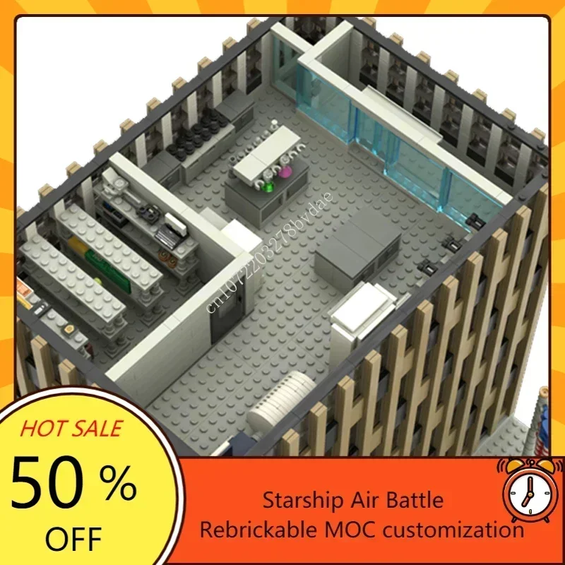 10096PCS Custom MOC Federal Building With Law Enfocement Street View DIY Education Assembly Puzzle Children birthday Toys Gifts