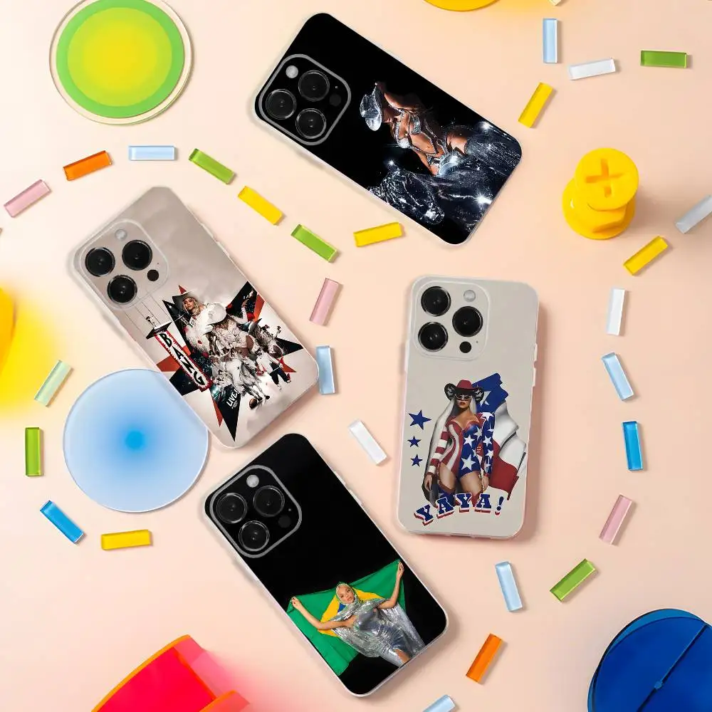 

Singer B-Beyonce Phone Case For iPhone 17,16,15,14,13,12,11 Pro,Max,Plus,X,XS,XR,SE4,E Mini Transparent Soft Cover