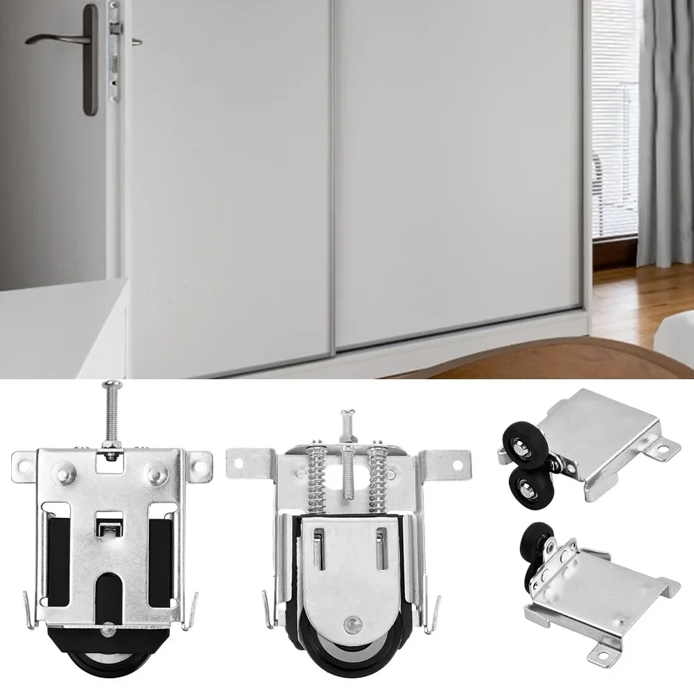 

Adjustable Caster Cabinet Door Pulley Versatile Use Complete Sliding Set High Strength Material Furniture Sliding Door Wheels