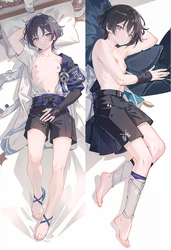 Funda de almohada de impacto Kunikuzushi Balladeer Scaramouche Wanderer Dakimakura, juego de Anime, accesorio para abrazar el cuerpo