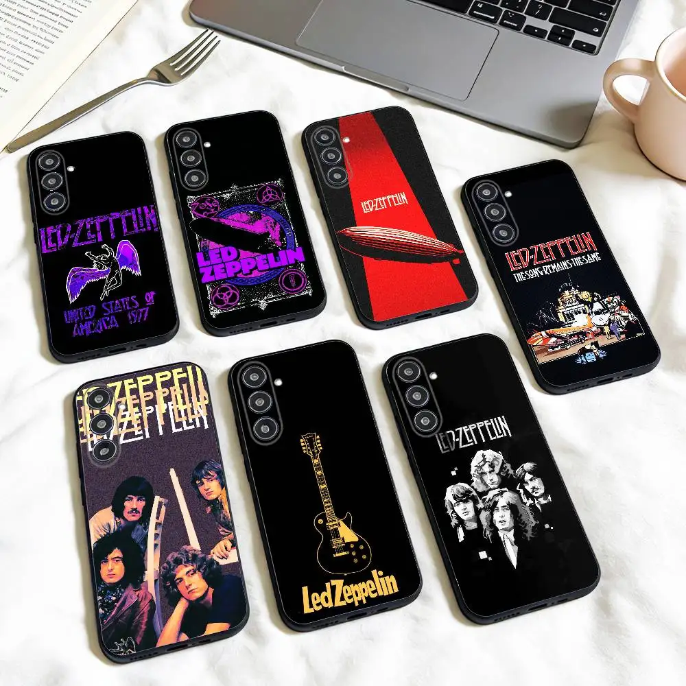 Funda para teléfono cool L-Led Zeppelin Band para Samsung Galaxy A73,A72,A71,A70,A53,A52,A51, otros, carcasa negra suave