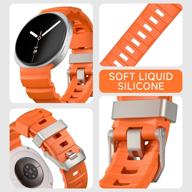 Sportarmband für Galaxy Watch 8 Classic 46 mm, Silikon-Schlaufenarmband für Galaxy Watch 8 40 44 mm Ultra 2025 Correa-Armbandzubehör