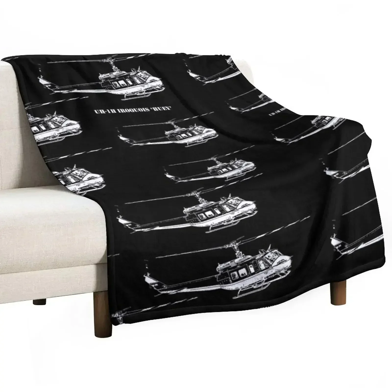 

UH-1H Huey Helicopter Throw Blanket Luxury Designer Stuffeds Fashion Sofas bed plaid Blankets