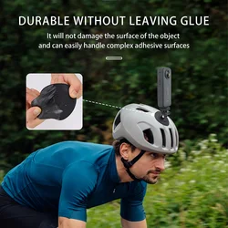 DJI Action 4/Gopro 12/Insta360 X4 Go3 오토바이 헬멧 브래킷 유연한 접착베이스 스티커 마운트 홀더 스포츠 카메라 키트