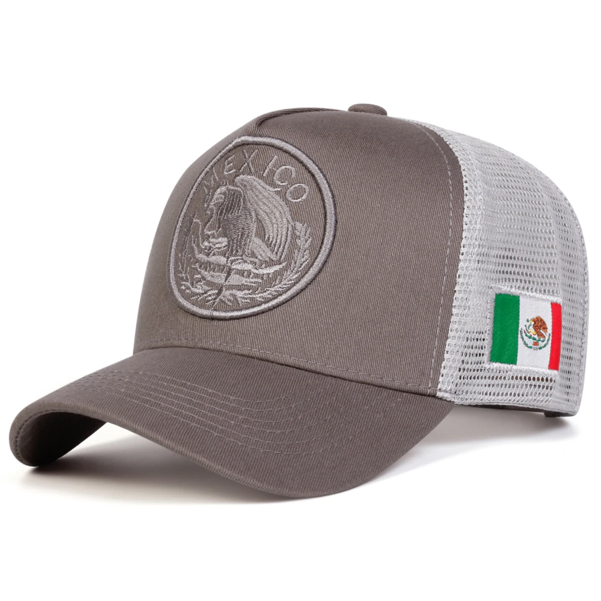 Unisex-Baseballkappen mit mexikanischer Flagge, Stickerei, für Frühling und Sommer, für den Außenbereich, verstellbare Freizeithüte, Papa-Hut, Sonnenschutzhut – Detail 9