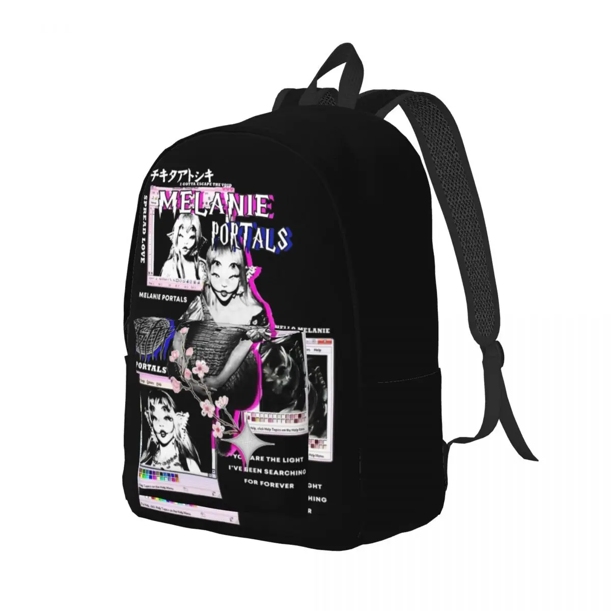 Melanie Portals Backpack for Men Women Cool High School Hiking Travel Daypack Melanie Martinez Artist Laptop Computer Canvas Bag