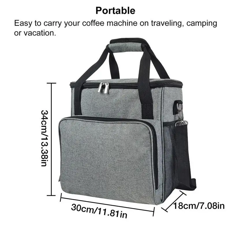 Coffee Machine Carrier Bag With Portable Handle Travel Carrying Case For Coffee Machine Multifunctional Coffee Maker Organizer