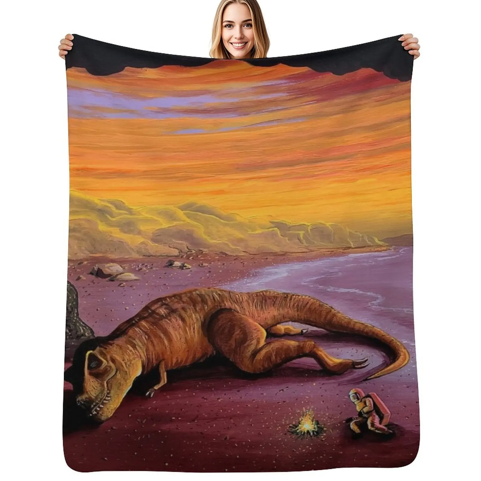 Rex and Relaxation Throw Blanket Year Round Soft Comfortable Blanket for Home