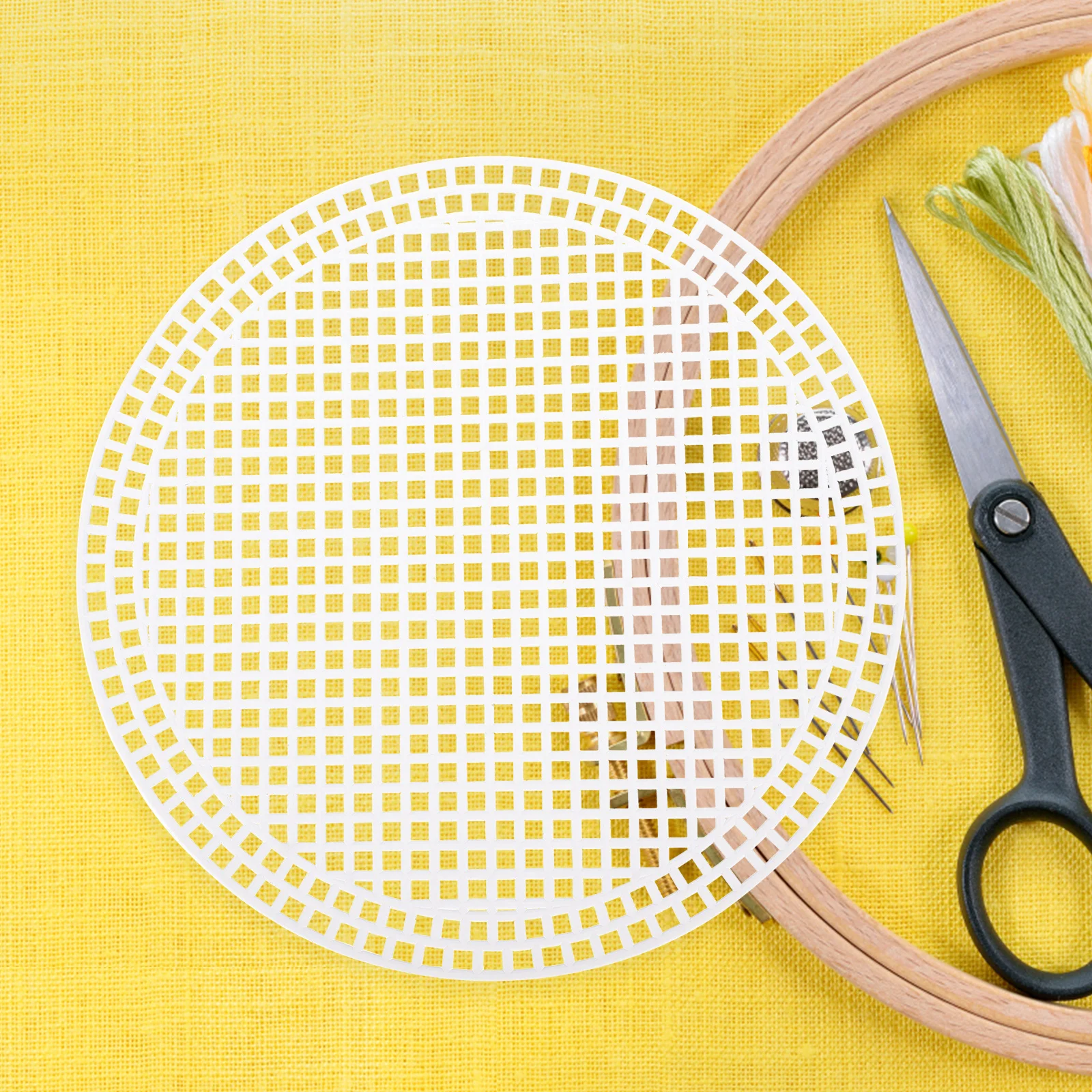 

10Pcs Round Plastic Mesh Sheets Sturdy DIY Bag Accessories Embroidery Yarn Cross Stitch Craft Sheet Mesh Plastic Sheets