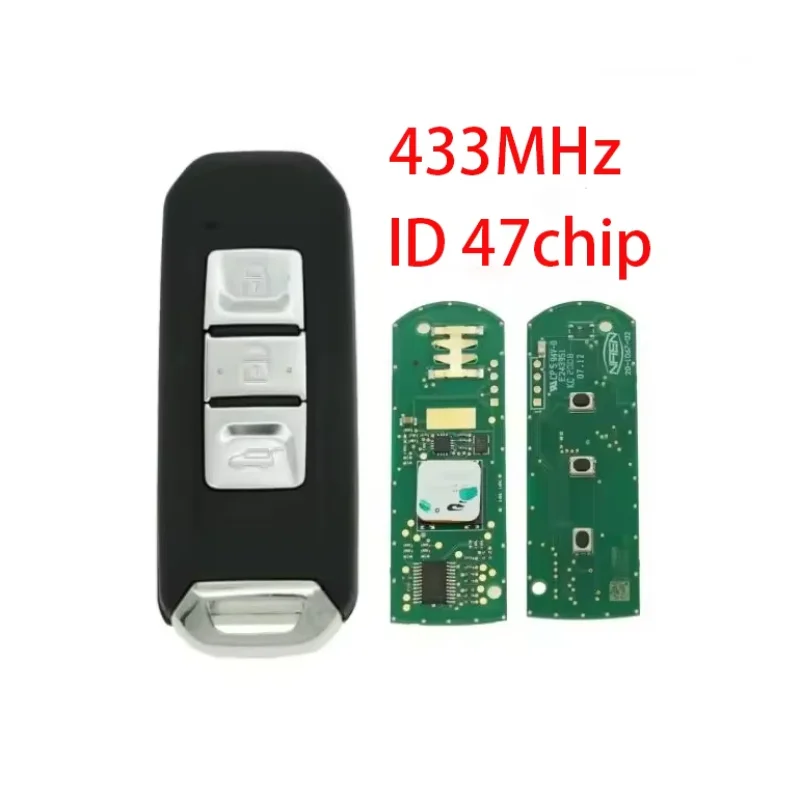 JsHonYu 433MHz ID46 ID47 Chip Smart Remote Key for Chevrolet Captiva Turbo 2021-2023 Groove Blazer Enjoy Optra Hector Fob