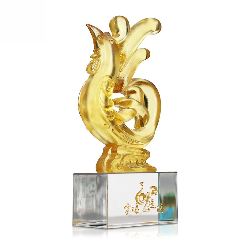 

Glazed ornaments, business customized gifts, home decoration products, a good start, ancient glazed twelve zodiac chickens