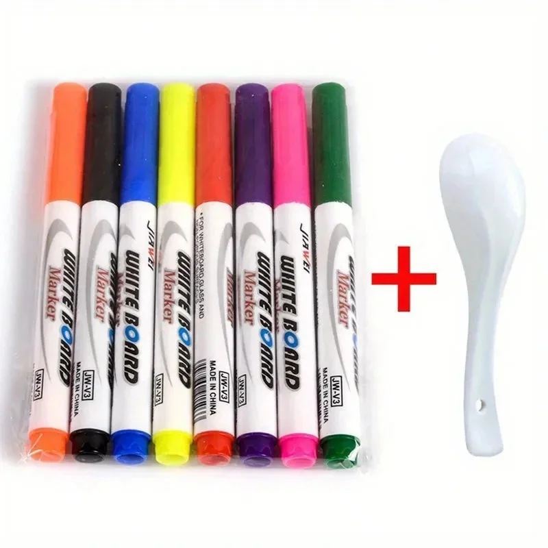 1-65pcs Colors Magical Water Painting Pen With Ceramic Spoon, Magical Floating Ink Pens Dry Erase  Art  art supplies