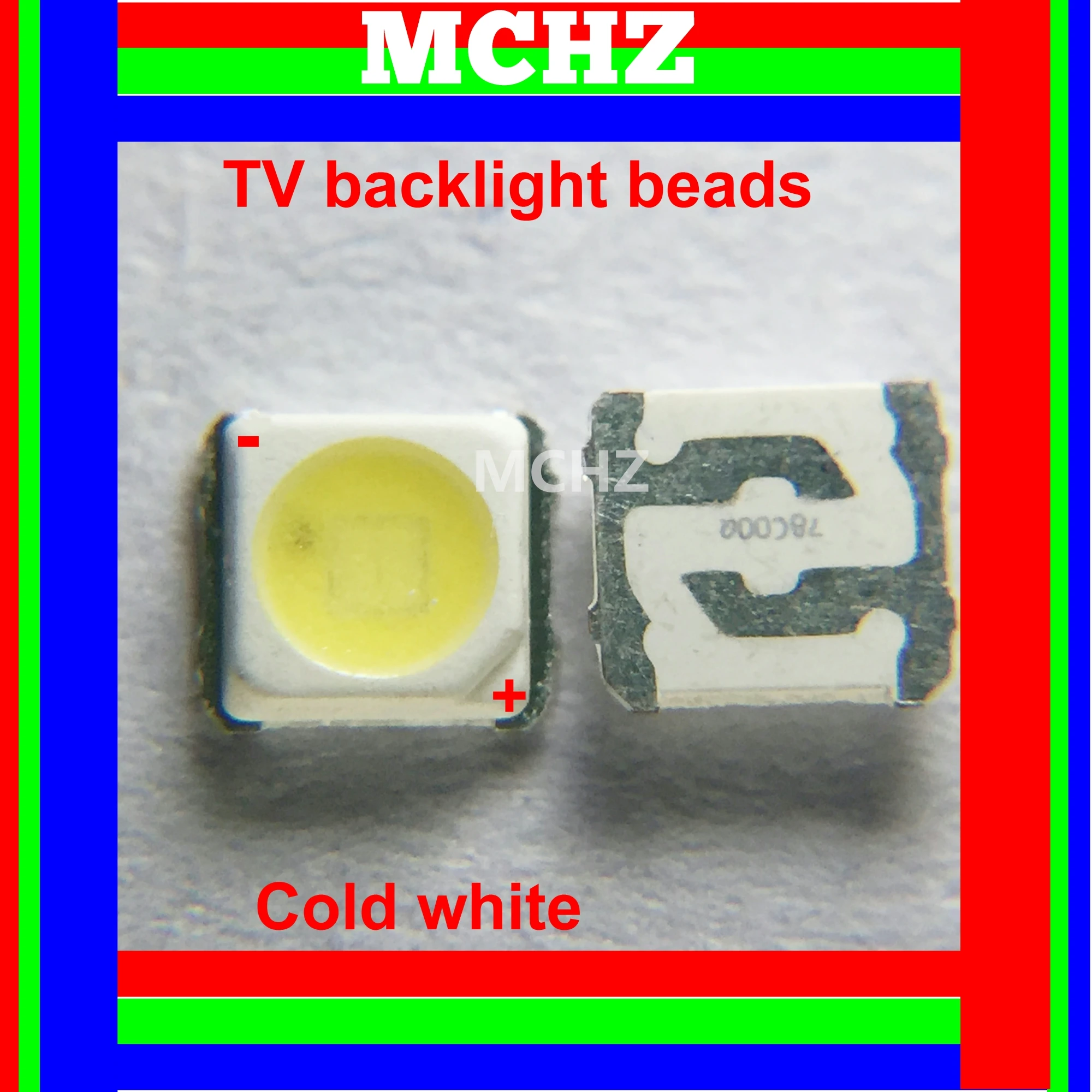 100pcs LED Backlight High Power LED 2W emc 3228 3V-3.6v Cool white 260 LM TV Application 3030 smd led diode