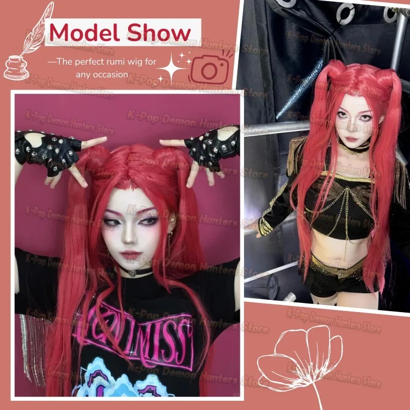 Donne Uomini Demone Hunters Parrucche Cosplay Anime Rumi Mira Zoey Costume Parrucche Viola Trecce Accessori Per Bambini Prop rumi parrucca per bambini