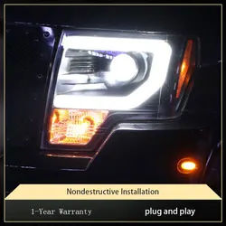 Headlight For Ford Raptor F150 F-150 2008-2014 DRL Far And Near Integration Front Lamp Highlight LED Day Running Light Accessory